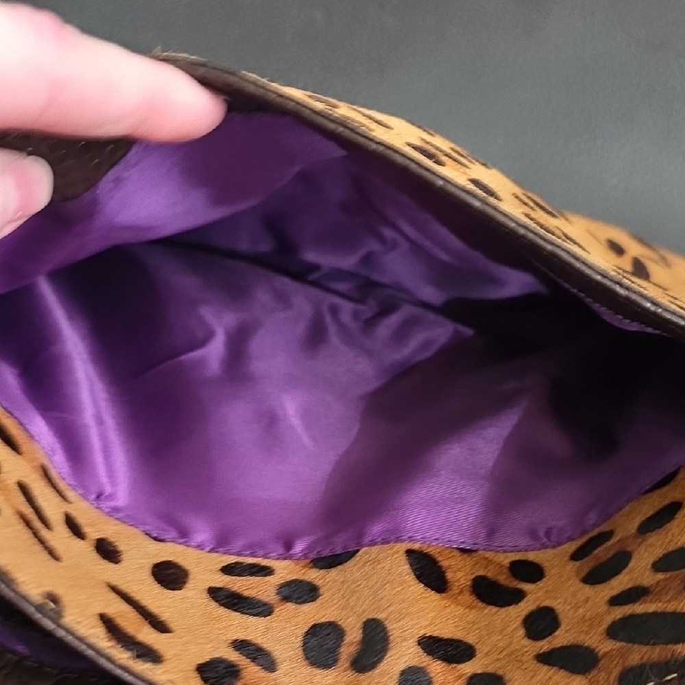 Sharif Leopard Print Crossbody Bag with Gold and Brown Accents - Picture 9 of 16